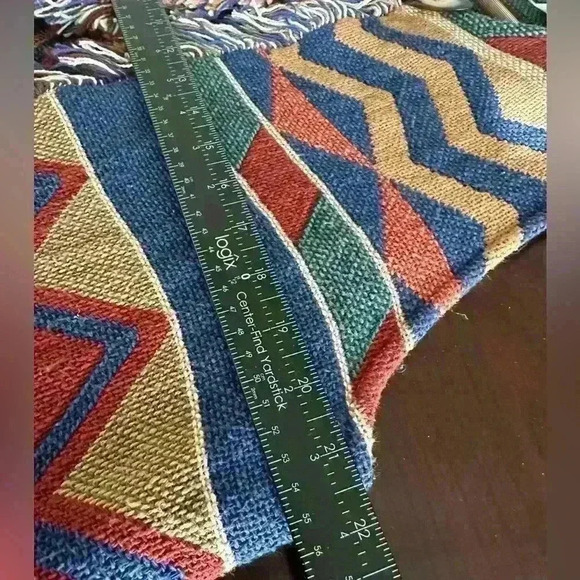 Vtg Women’s Sz M/L 80s Blanket Vest‎ Southwestern Rodeo Boho Tapestry Fringe - Picture 7 of 11